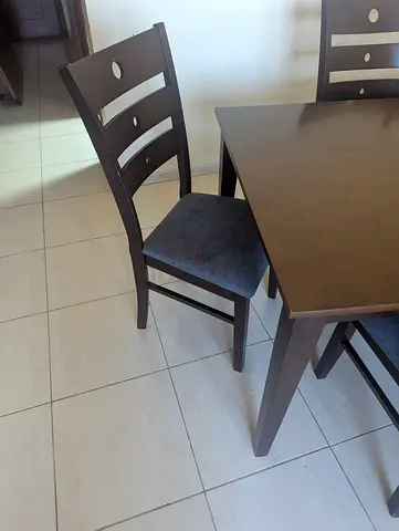 Wooden Dining Table with Chairs