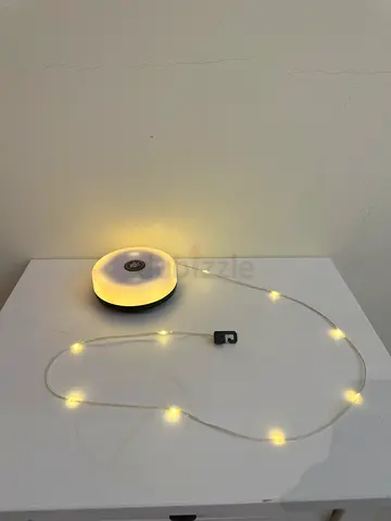 Warm White LED String Light and Round Accent Lamp