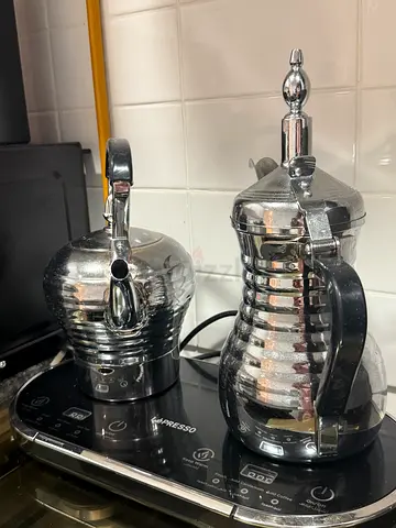LePresso Arabic coffee and Tea Dallah electric set with double hotplate - LIGHTLY USED