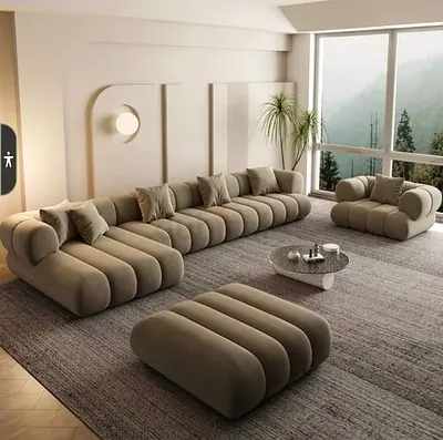 Modern Modular Bubble Sofa Set with Ottoman and Armchair
