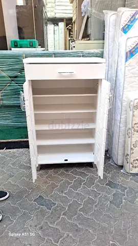 White Wooden Shoe Cabinet with Drawer — brand new