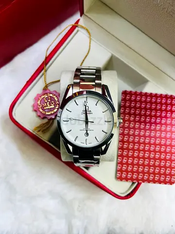 Omega Seamaster Quartz Mens Watch - Stainless Steel, White Dial