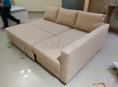 Ikea L Shape Sofa cum bed with big storage in L