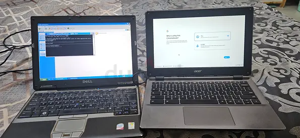 Vintage retro Two used laptops bundle - Dell Latitude and Acer Chromebook