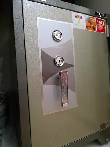 Home/Office Safety Box with Dual Key Locks and Handle