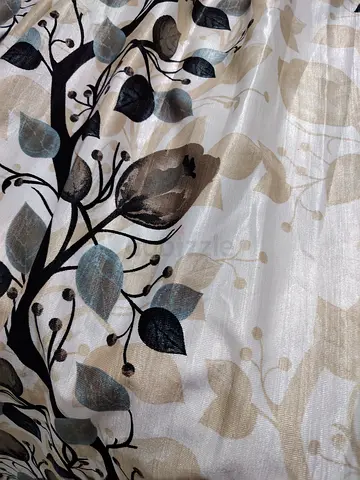 4 Floral Pattern Window Curtains (2 windows) with customized gathered pleets for fuller look