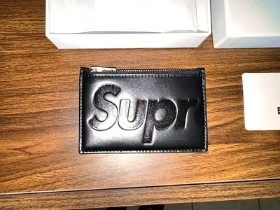 Wallet Supem leather card holder with zip — new bought in supreme Osaka japan