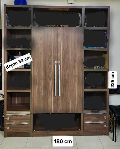 Brown 2 door cupboard