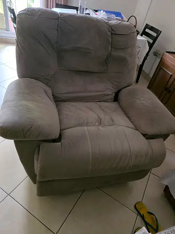 Comfortable Grey Recliner Armchair
