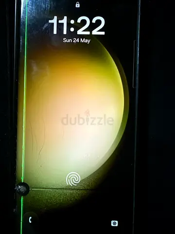 Samsung  with cracked screen green line - needs screen repair