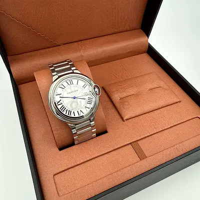 Cartier Ballon Bleu Stainless Steel Automatic Watch with Box