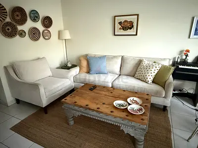 Feather-filled Marina Home 3-piece sofa set.It was reupholstered about a year ago.. Used with cover