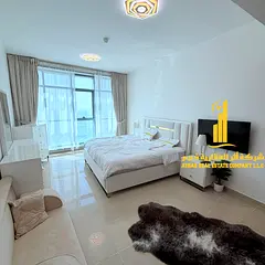 ✨ Luxurious two-bedroom apartment with a maid's room, fully furnished, on Ajman Corniche - dir