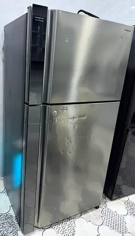 Used Hitachi Stainless Steel Top-Freezer Refrigerator - Good Working Condition