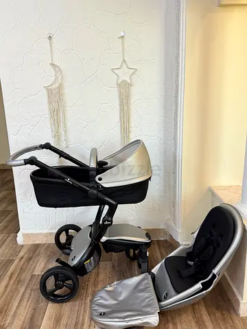 Mima Xari Luxury Baby Stroller Complete Set – Excellent Condition – Silver/Black