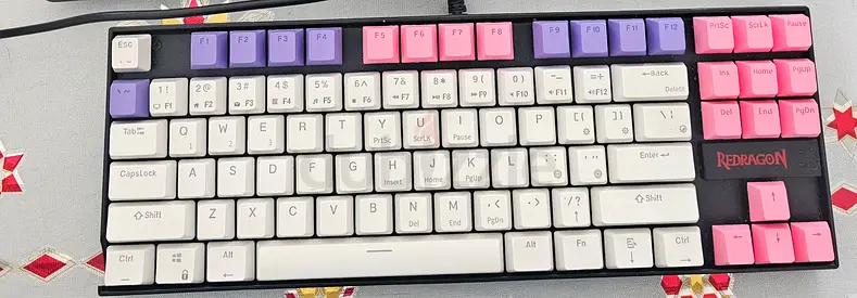 Redragon Compact Mechanical Keyboard with Colorful Keycaps