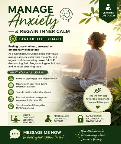 Manage Anxiety  Regain Inner Calm | Certified Life Coach 🌿