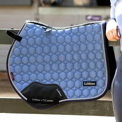 LeMieux x ThisEsme Blue Suede Saddle Pad