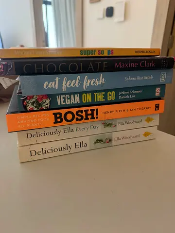 Bundle of 7 Cookbooks  Food Books — Vegan, Chocolate, Soup