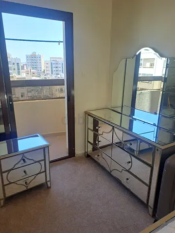 Set of Mirrored Dresser and Bedside Table - Good Condition