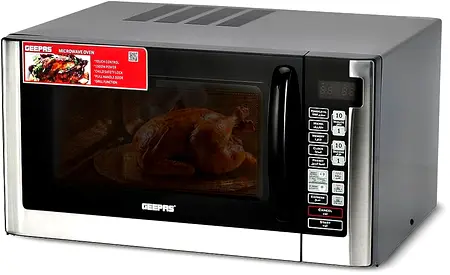 Geepas Stainless Steel Microwave Oven - Good Working Condition