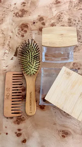 Wooden Hair Brush and Comb Set with Storage Boxes
