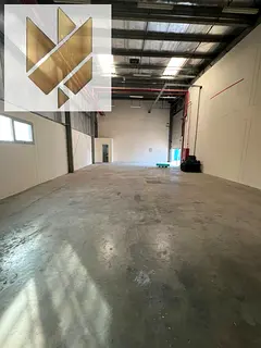 Warehouse for rent in Industrial Area 18, Sharjah, 2,100 sq. ft., full fire system, bathroom, and an