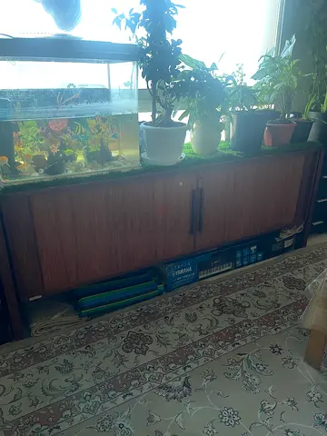 Complete aquarium with cabinet and accessories - working tank