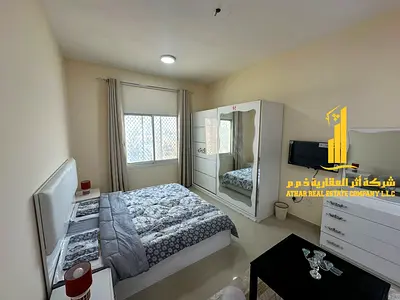 Luxury second occupied studio fully furnished with a semi-separate kitchen ✨ Ajman Al Muwaihat. For monthly rent.