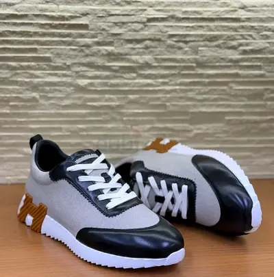 Hermes Light grey and black casual sneakers with chunky sole - gently used