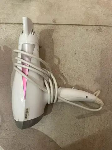 White and Pink Hair Dryer - Good Working Condition