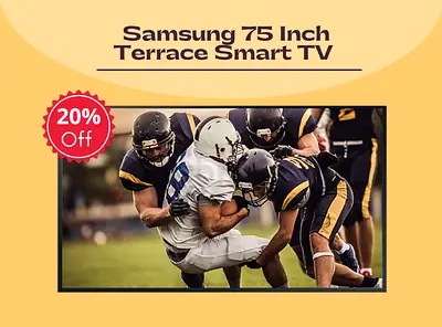 Samsung 75 Inch The Terrace QLED 4K HDR Smart TV | Outdoor TV | IP55 Weather Resistant | 75LST7T