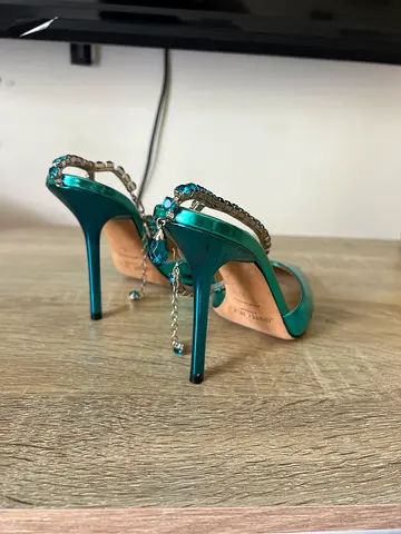 Original Jimmy Choo - Green metallic - size 36. Wore them 3 times only