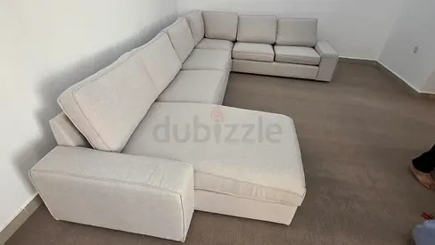 Almost like new condition ikea kivik U shape sofa beige