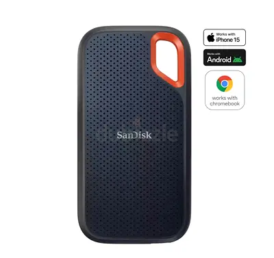 SanDisk Portable External SSD 2TB SSD  (Rugged, Keyring Loop) - Works with iPhone/Android/Chromebook