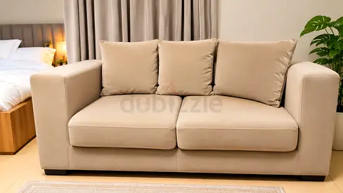 Beige 2-Seater Sofa in very Good Condition brand new Home center -few months using