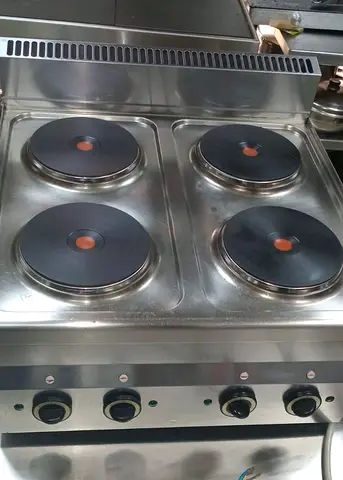 Stainless Steel 4-Burner Electric Cooker - Commercial Grade