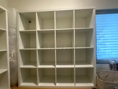 IKEA KALLAX White 4x4 Cube Storage Shelf Unit - Good Condition