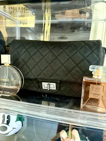 Chanel Quilted Caviar Maxi Reissue Flap Messenger Bag Black
