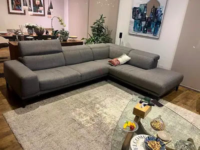 Natuzzi Italian Original L Shape Sofa Excellent Condition