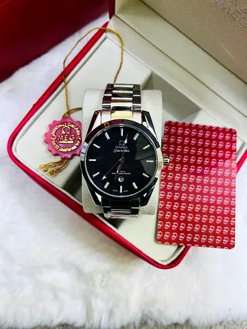 Omega Seamaster mens stainless steel automatic watch with box