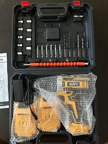 SUBY SUBY Cordless Lithium-Ion Drill With 2 Pcs 1200mAh Batteries.