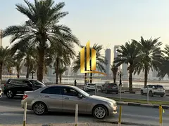 Commercial land for sale in Sharjah, Al Khan, directly on the Corniche. Ownership available to UAE n