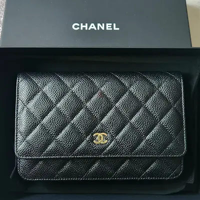 Chanel Wallet On Chain Black Caviar Gold Hardware Brand New