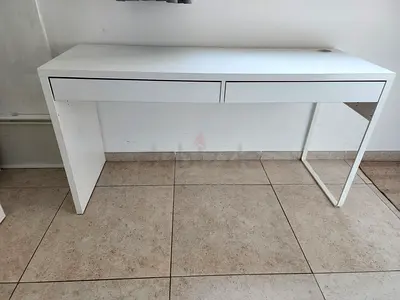 Ikea - White minimalist study desk with drawers