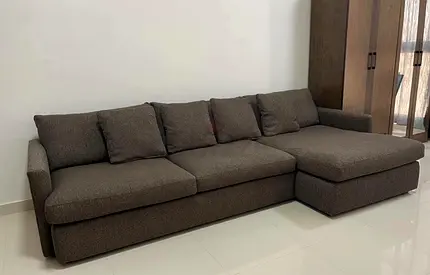 Cratebarrel lounge deep L shape sofa