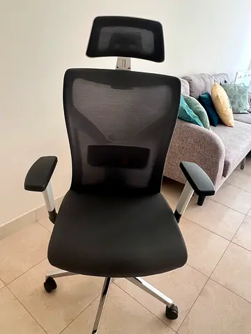 Ergonomic Mesh Office Chair with Headrest and Adjustable Armrests