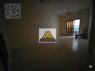 بلكونة باطلالة مميزة | مساحة كبيرة جدا | صالة منفصلة بباب | سهل المخرج للشارقة ودبي
