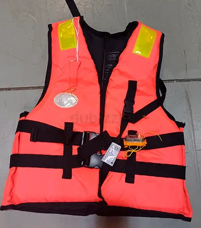 Solas lifejackets with emergency light and whistle