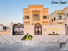 Luxury villa for sale in Al Helio 2 area – Ajman. Two floors + roof | Super deluxe finishing | Reg